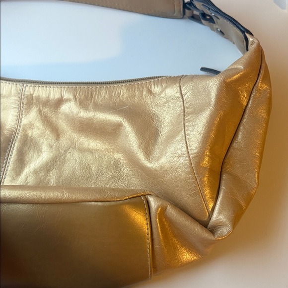 Giani Bernini Gold Hobo Shoulder Bag - Picture 7 of 8
